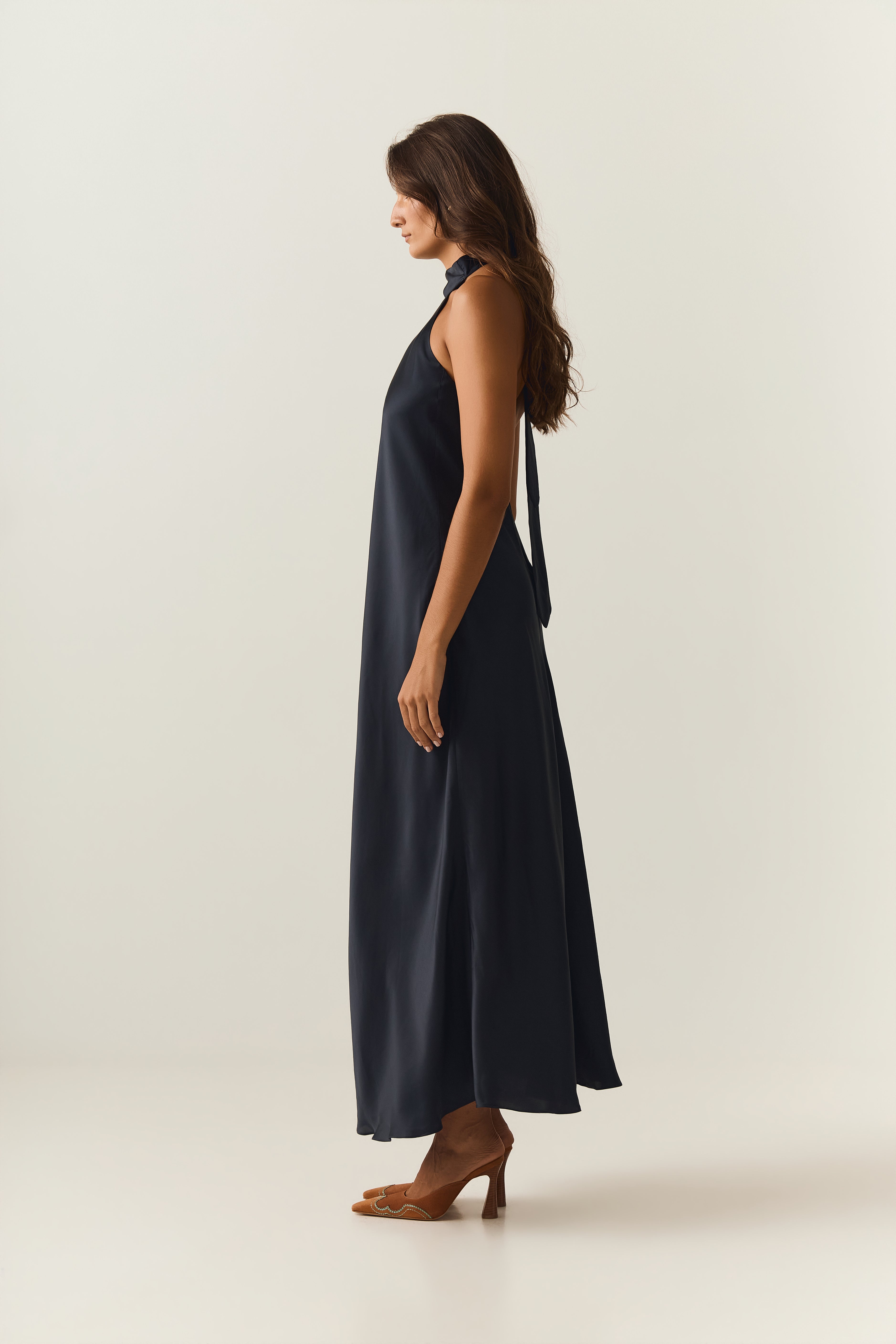 Vestido Seda Colina