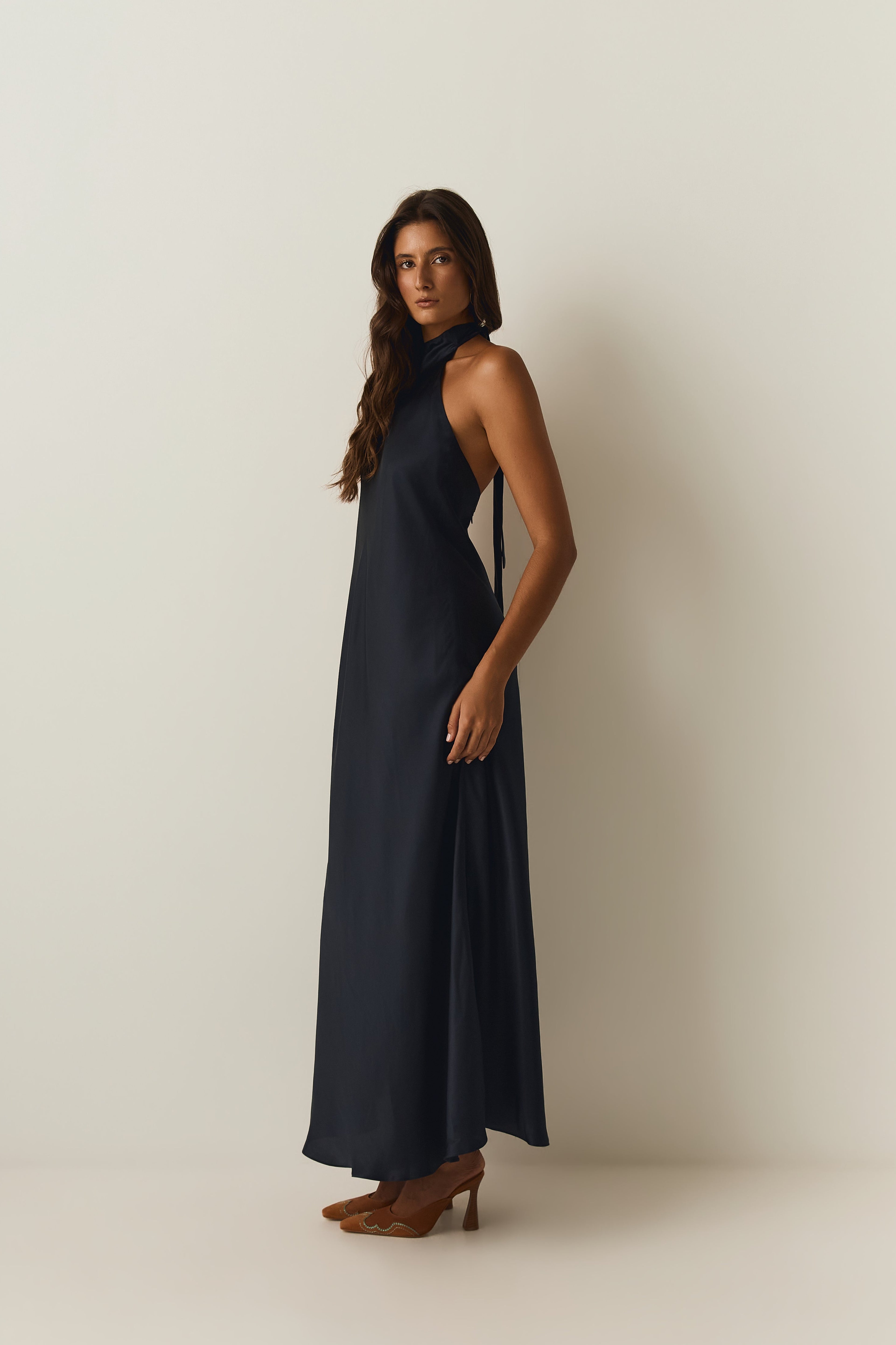 Vestido Seda Colina